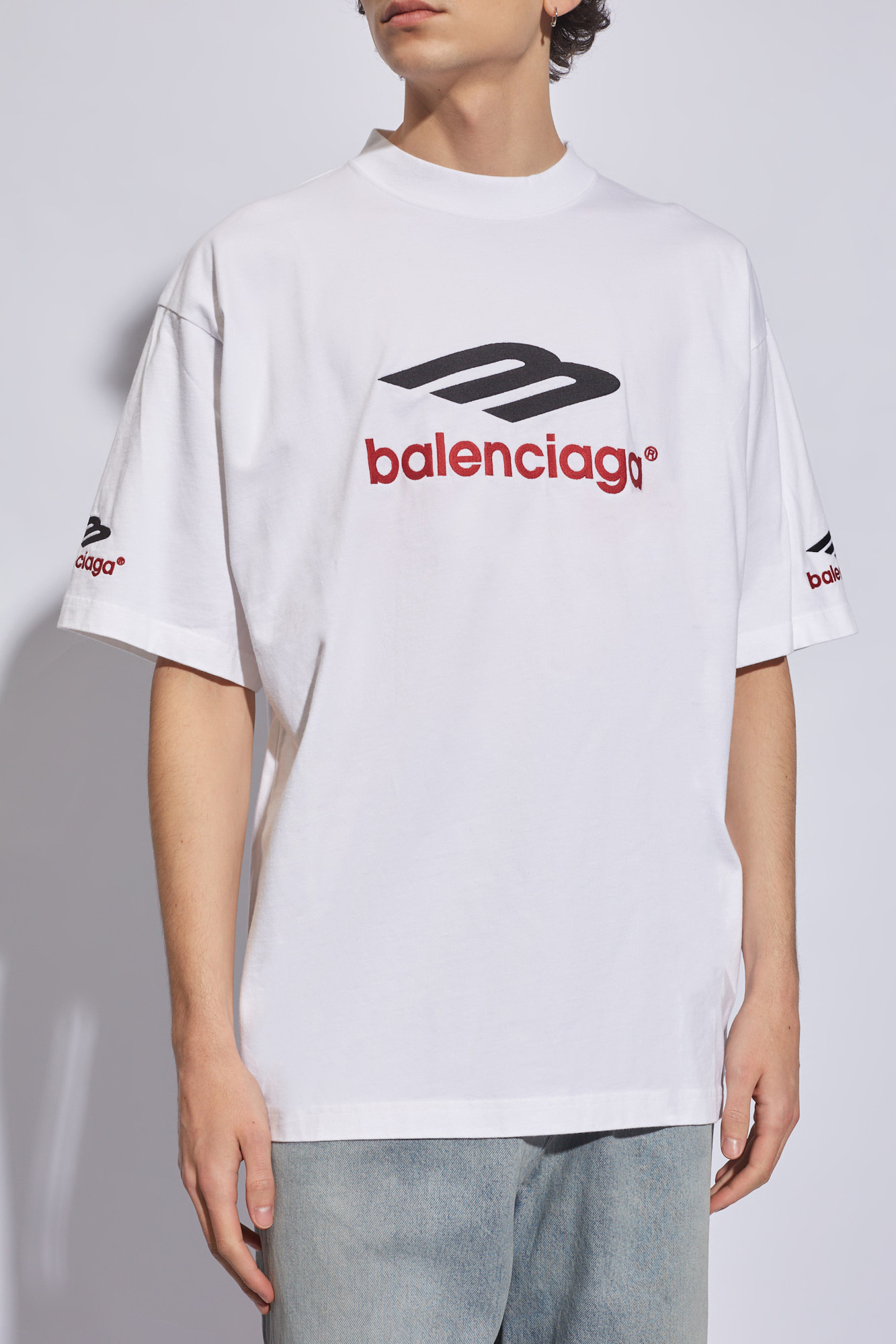 White T-shirt with logo Balenciaga - Vitkac Canada